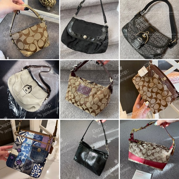 LIKE NEW 🩷 Authentic 🤎 Coach Vintage Monogram purse mini bag Crossbody Pouch - Picture 7 of 9